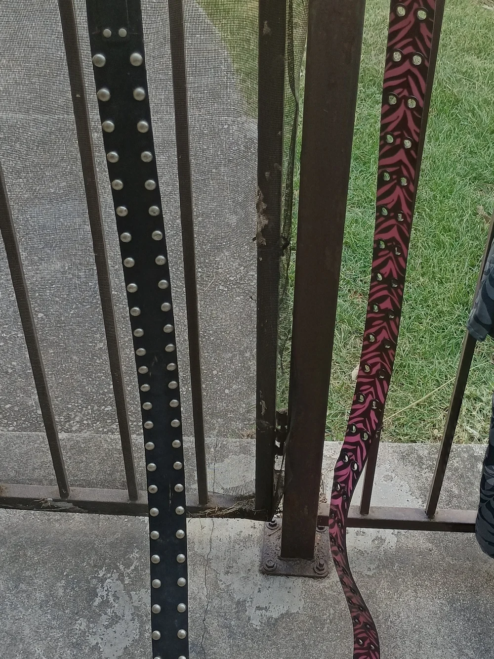 Lot Of 2 Women's 2x Belts Pink Black Zebra Studded